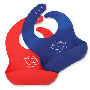 E-Z-Clean Silicone Bibs - Set of Two