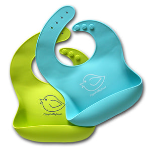E-Z-Clean Silicone Bibs - Set of Two